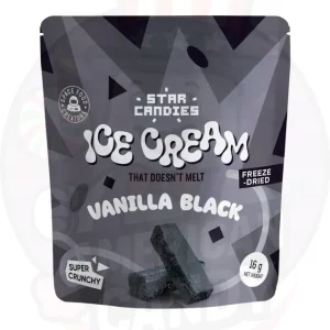 Star Candies Freeze-Dried Ice Cream Black Vanilla 16g