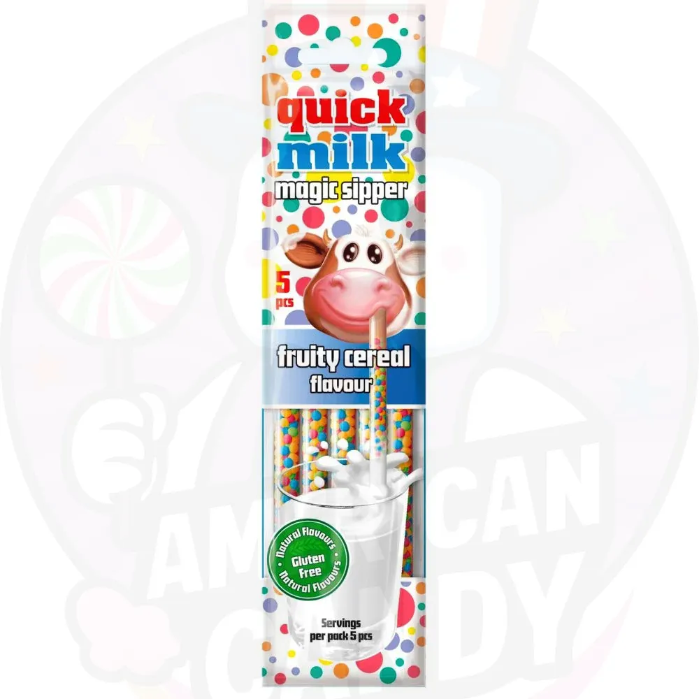 Quick Milk Magic Sipper Sabor Cereal Afrutado 5 pajitas 30g