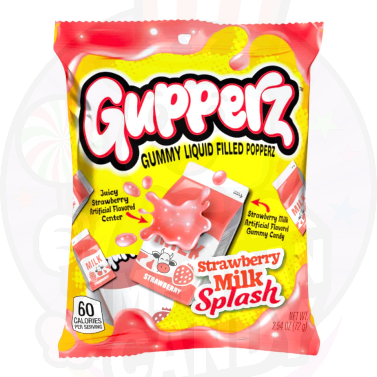 CANDY GUPPERZ 72 GR STRAWBERRY Milk Spash Peg Bag