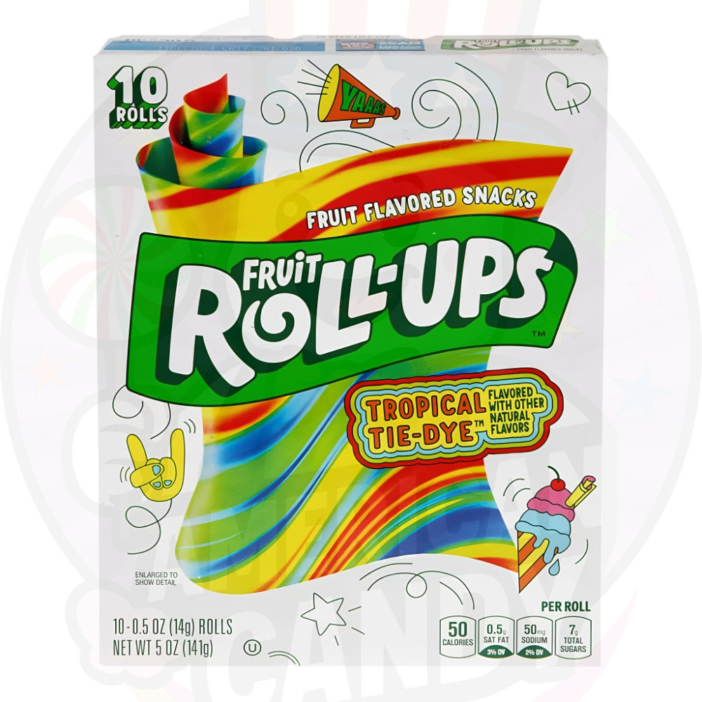 CANDY FRUIT ROLL UPS 14 GR Tropical Tie Dye
