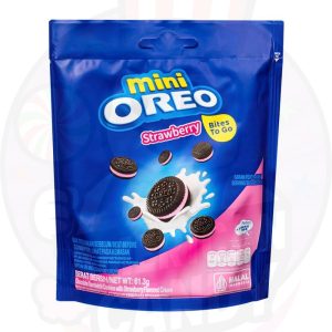 Oreo Mini Strawberry, mini galletas con crema sabor fresa de 61,3g