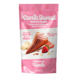 iConiksweet Waffle Cones White Chocolate & Strawberry 120g
