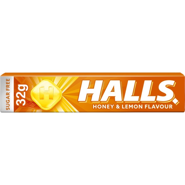 Halls Miel y Limón Caramelo Sin Azúcar 32 g