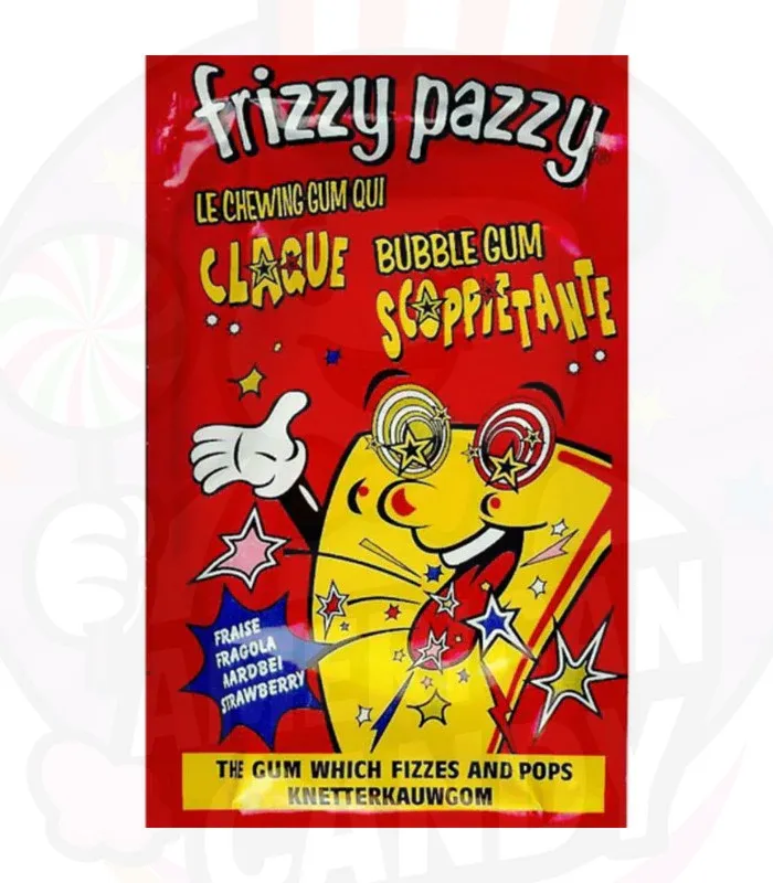 Frizzy Pazzy Bubble Gum Popping Strawberry 7g