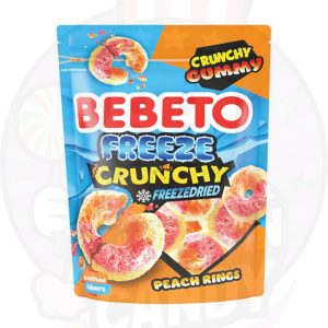 Bebeto Peach Rings Freeze Crunchy Gummy  35g