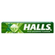 Halls Spearmint Suave Caramelo Sin Azúcar 32g