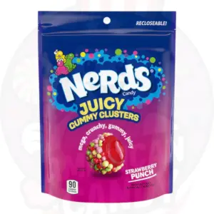 CANDY NERDS 128 GR GUMMY CLUSTERS JUICED