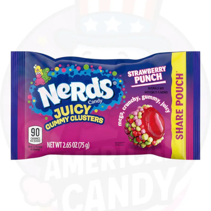 CANDY NERDS 75 GR GUMMY CLUSTERS JUICED