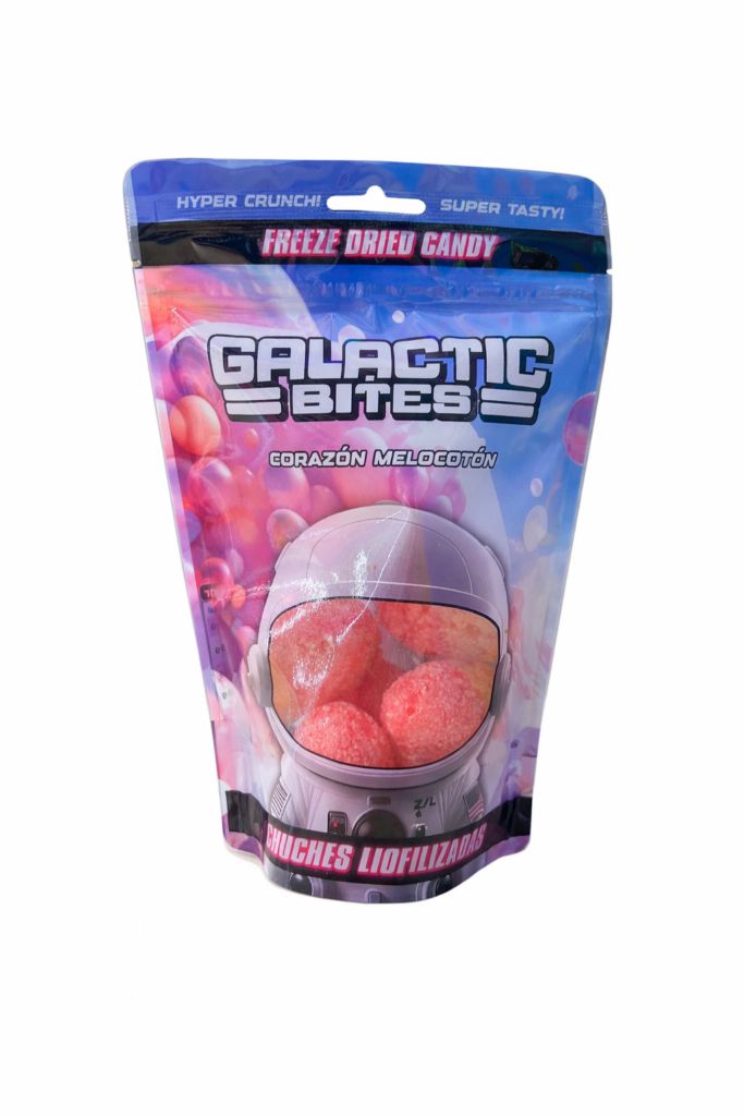Galactic Bites Corazon Melocoton Liofilizados 50g