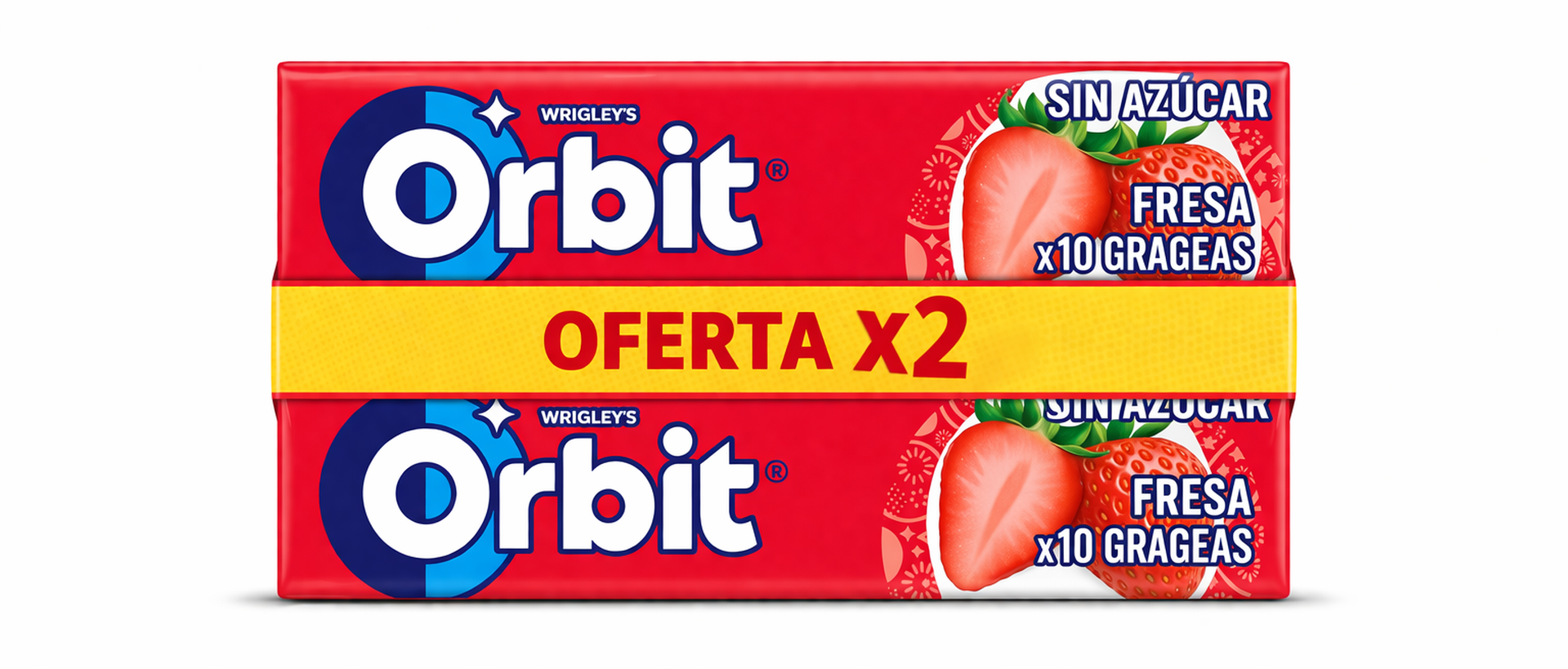 Orbit Fresa Chicle Sin Azúcar 2x1 Oferta