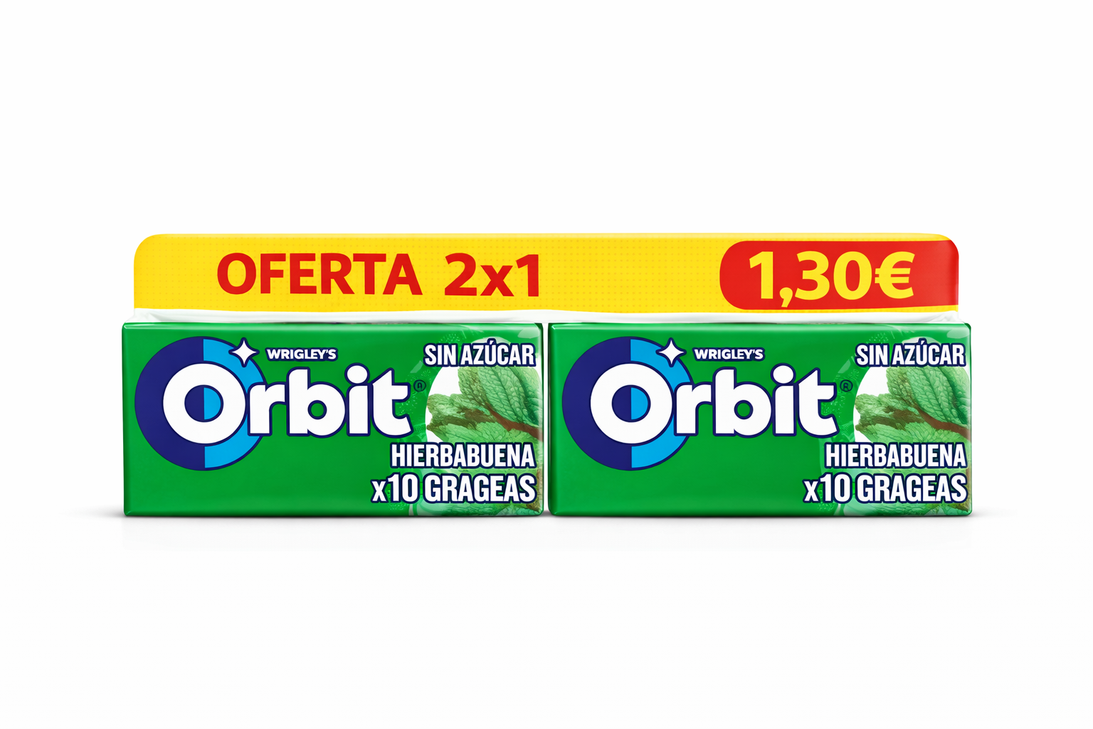 Orbit Hierbabuena (Spearmint) Chicle Sin Azúcar 2x1