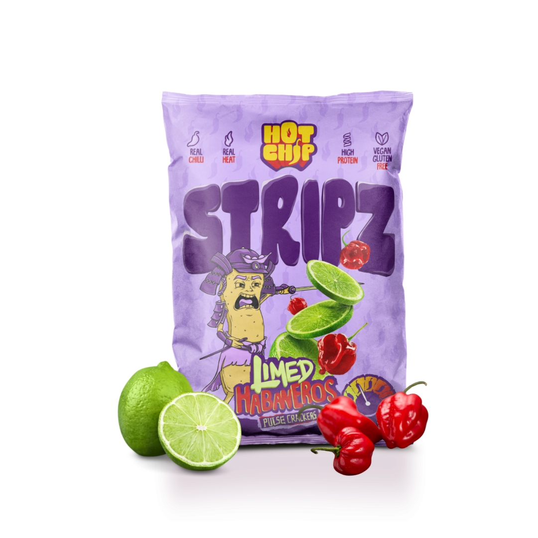 Hot Chip Stripz Limed Habaneros 80g