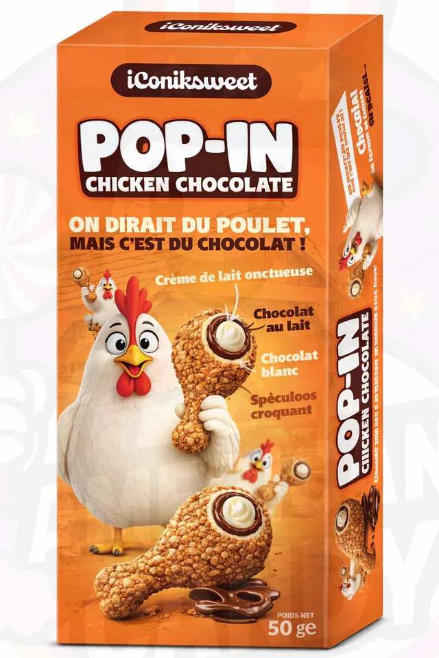 Iconiksweet Dias Pop-In Chicken Chocolate 50g