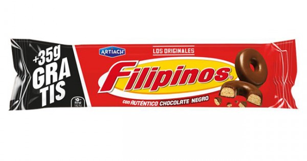 Filipinos Recubierto de Chocolate Negro 128gr