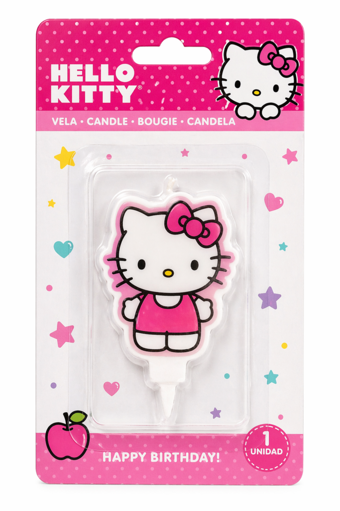VELA HELLO KITTY BLISTER UNIDAD
