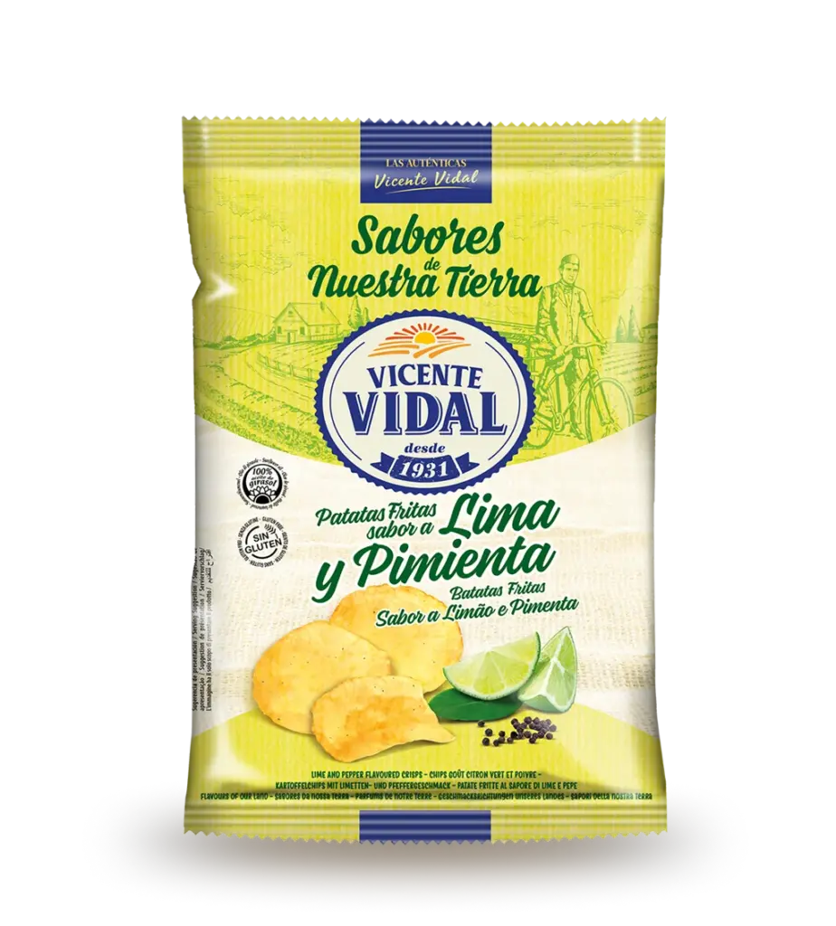 Patatas Vidal Lima y Pimienta 130g