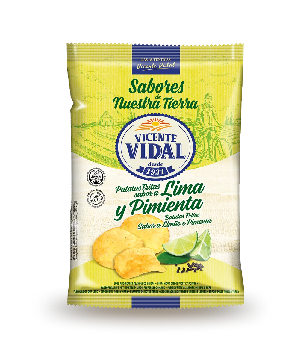 Patatas Vidal Lima y Pimienta 130g