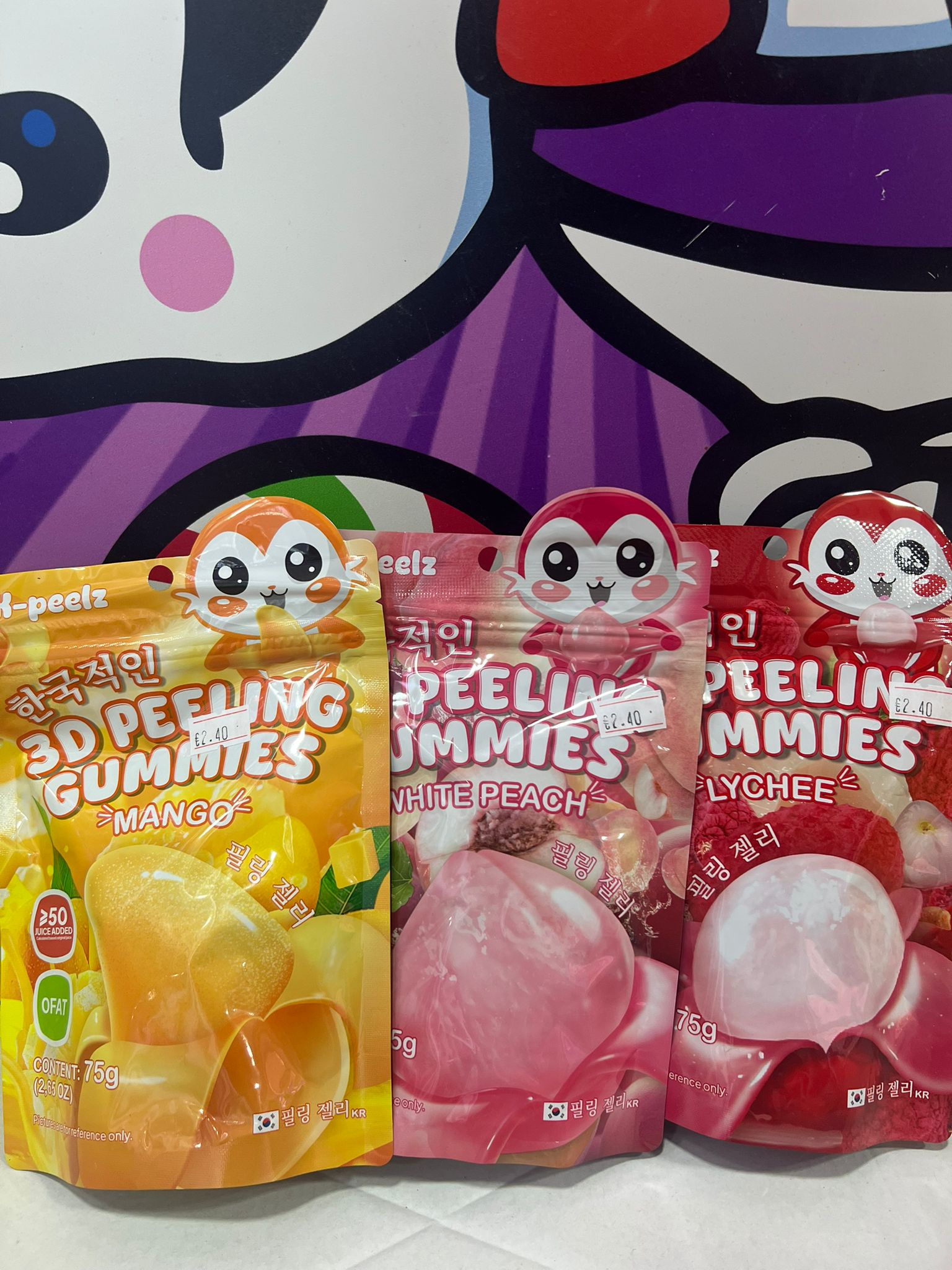 Pack de Gominolas Variadas K-Peelz 3 Sabores 75g