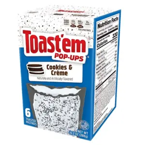 Toast'em Pop-Ups Frosted Cookies And Creme, galletas con crema de cookies and cream de 288g