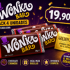 Pack 4 Wonka Bar 80g – Chocolate Inspirado en Willy Wonka con Sorpresa