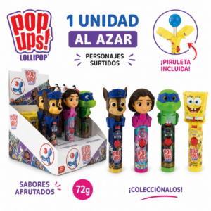 Pop Ups Lollipop License Mix 72g