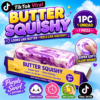 TikTok Viral Squishy Dumplings Butter Bar Purple Swirl 1Pc