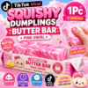 TikTok Viral Squishy Dumplings Butter Bar Pink Swirl 1Pc
