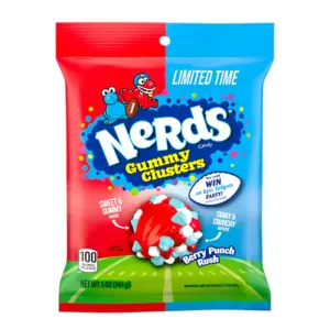 CANDY NERDS 142 GR GUMMY CLUSTERS BERRY PUNCH RUSH
