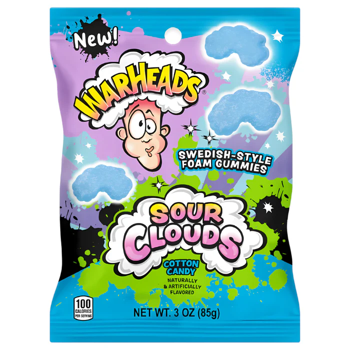 Warheads Sour Clouds Cotton Candy 85g
