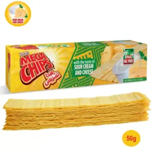 Mega Chips de Patata Sabor Crema Agria y Queso 50g