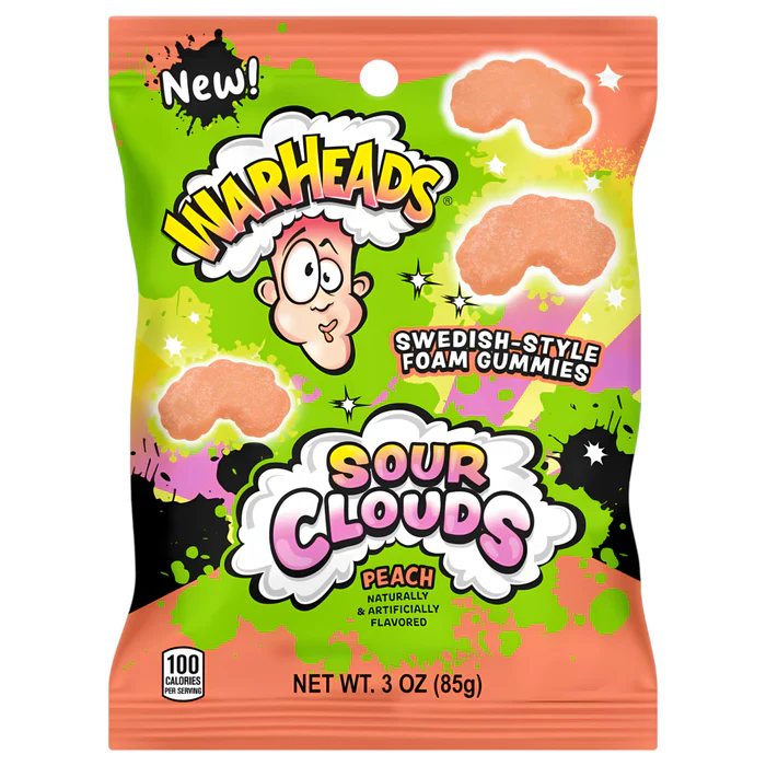 Warheads Sour Clouds Peach 85g