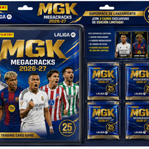 Panini Megacracks 2026/27 Super Pack – Archivador + 4 Sobres + 3 Cards Limitadas