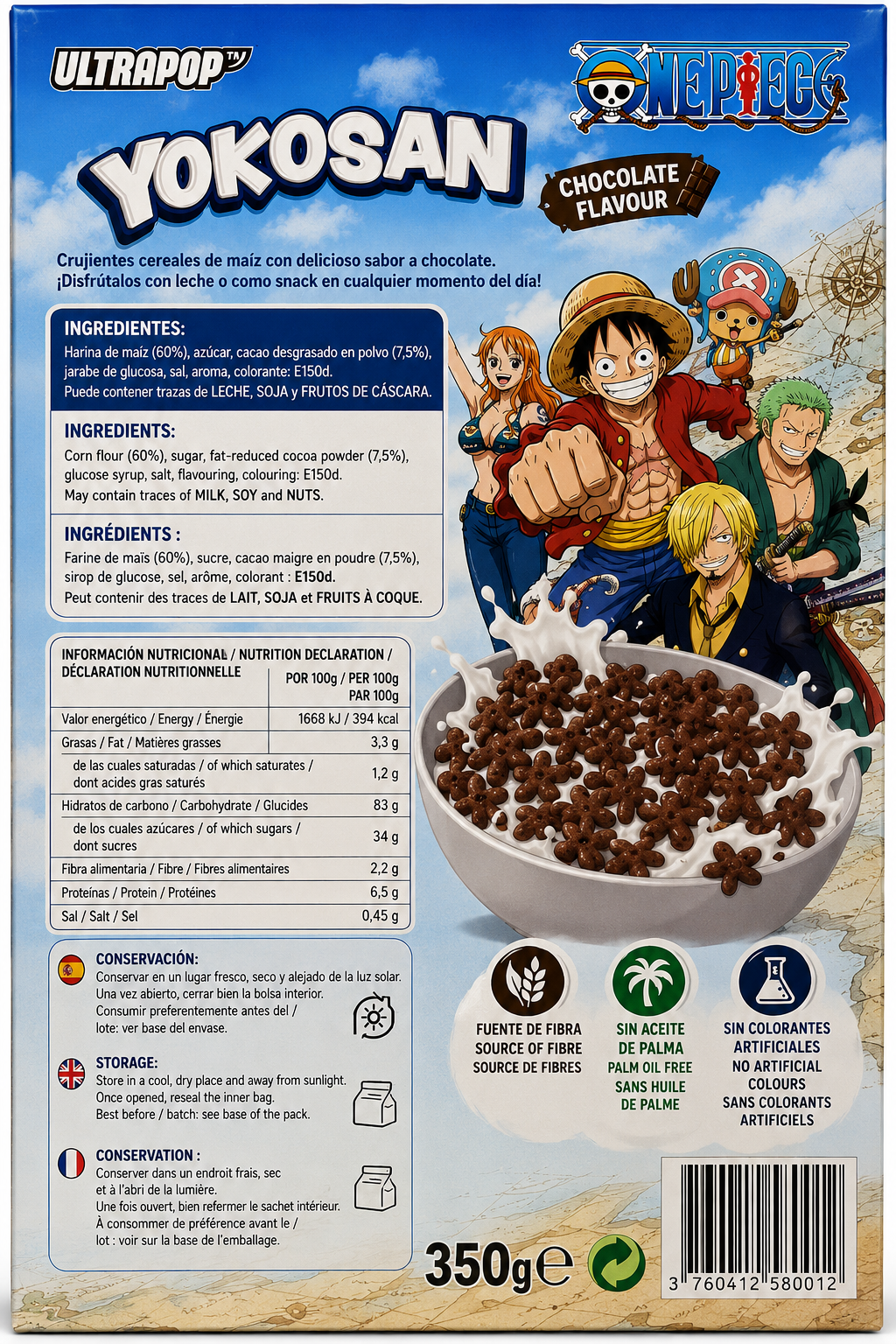 UltraPop Cereals ‘Naruto’ Chocolate 350g - Imagen 2