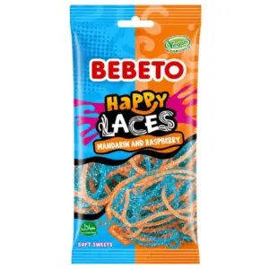 Bebeto Happy Laces Mandarin & Raspberry 75g