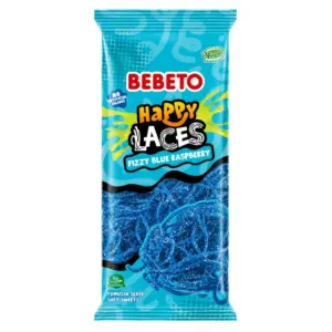 Bebeto Happy Laces Fizzy Blue Raspberry 140g