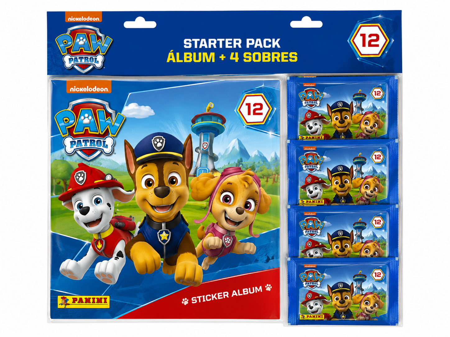 Panini Paw Patrol  Pack – Álbum + 4 Sobres de Cromos