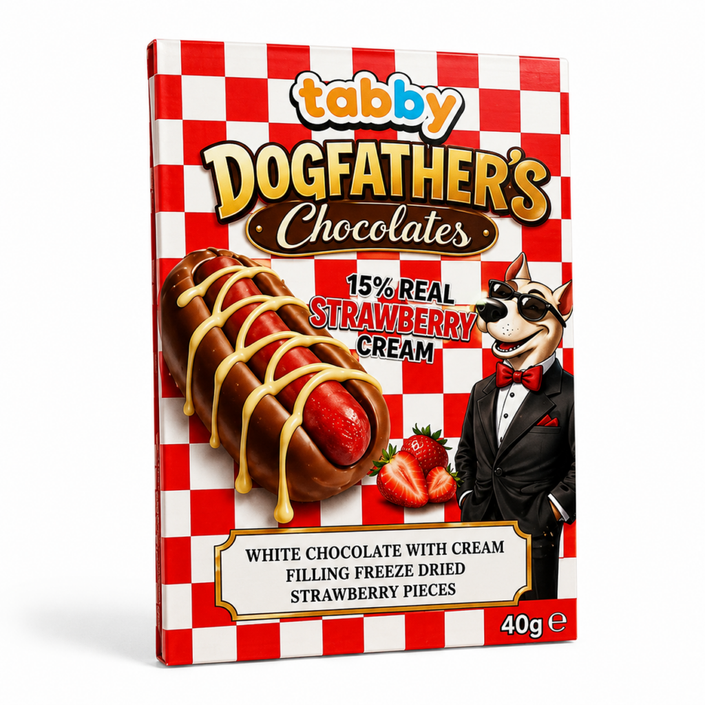 Candy Tabby Dogfather’s Chocolates Strawberry Cream 40g