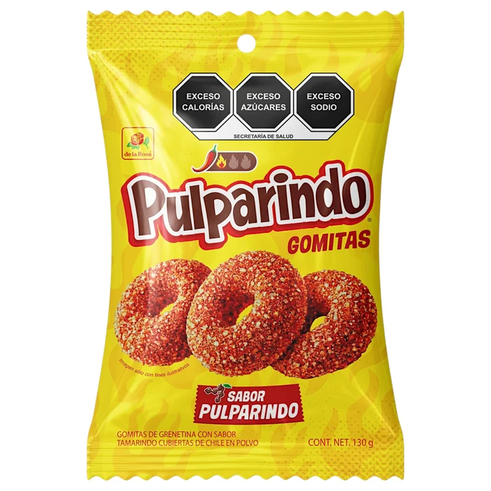 De La Rosa Pulparindo Gummy Rings Original 70g 🌶️🇲🇽
