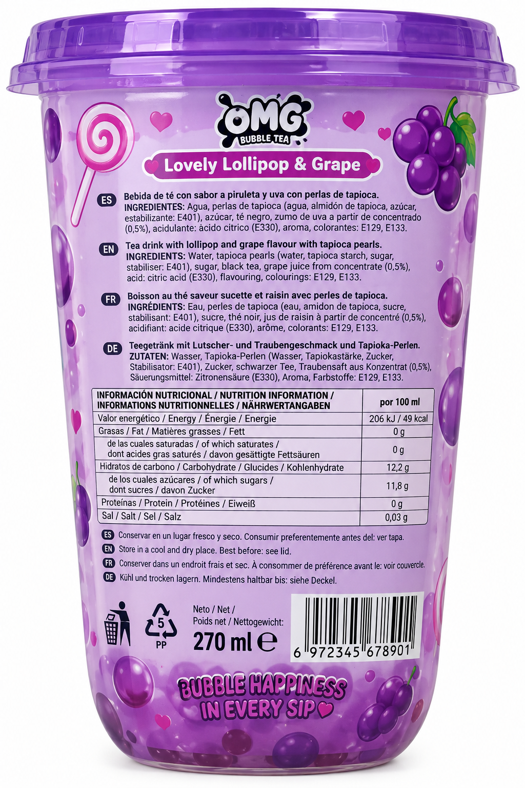 OMG Bubble Tea Lovely Lollipop & Grape - Imagen 2