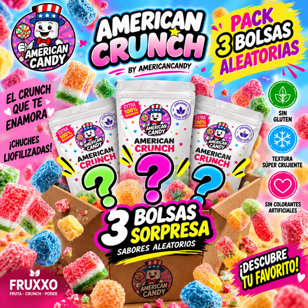 American Crunch Pack Degustación – 3 Bolsas