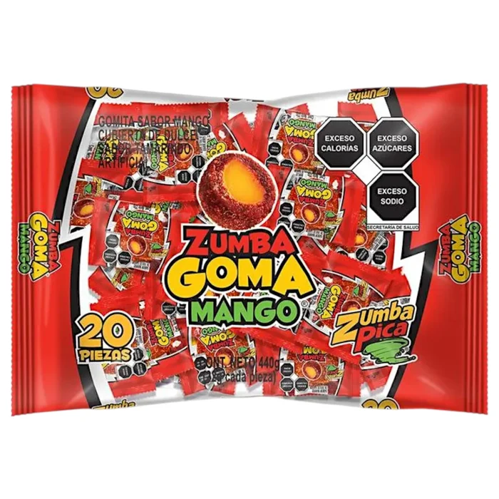 Zumba Pica Goma Mango 22g – 1 Unidad 🥭🌶️