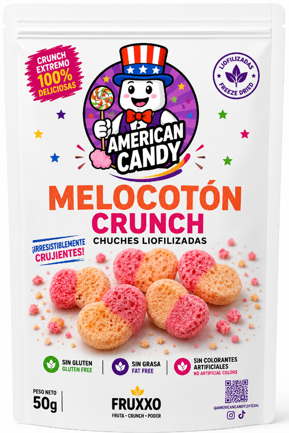 American Crunch Melocotón – Chuches Liofilizadas 50g