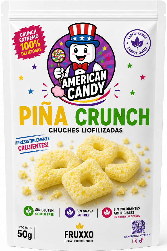 American Crunch Piña – Chuches Liofilizadas 50g