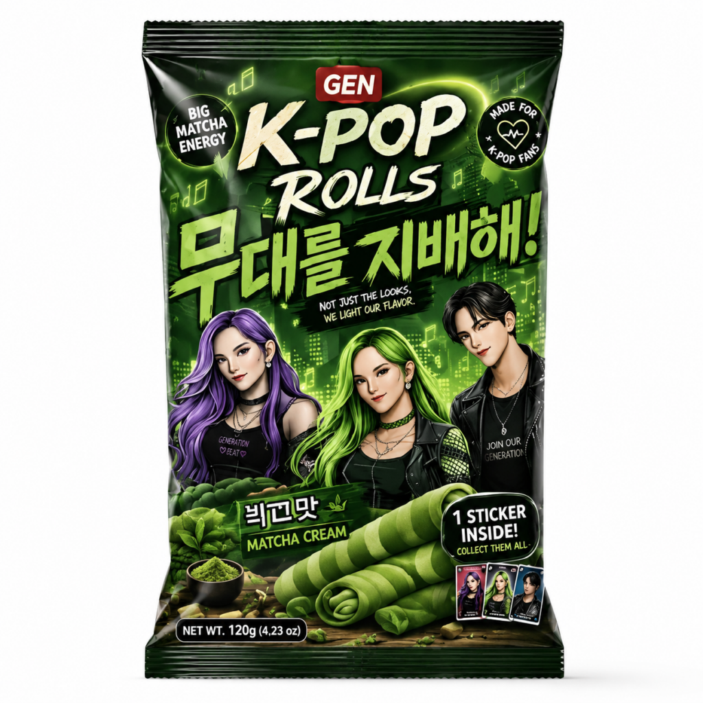 K-Pop Rolls Matcha Cream 120g