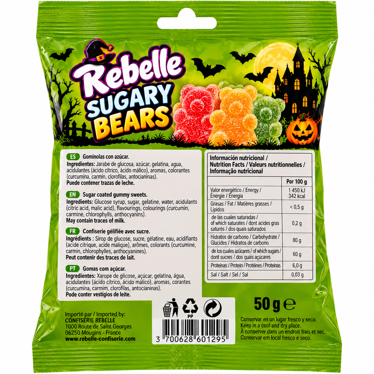 Rebelle Sugary Bears 50g - Imagen 2