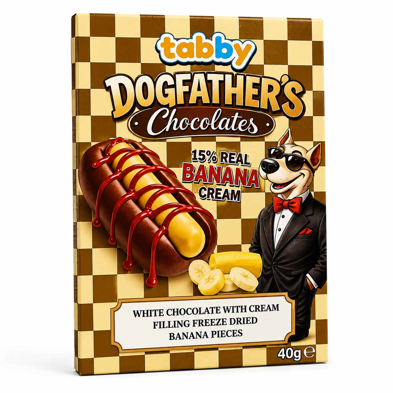 Candy Tabby Dogfather’s Chocolates Banana Cream 40g