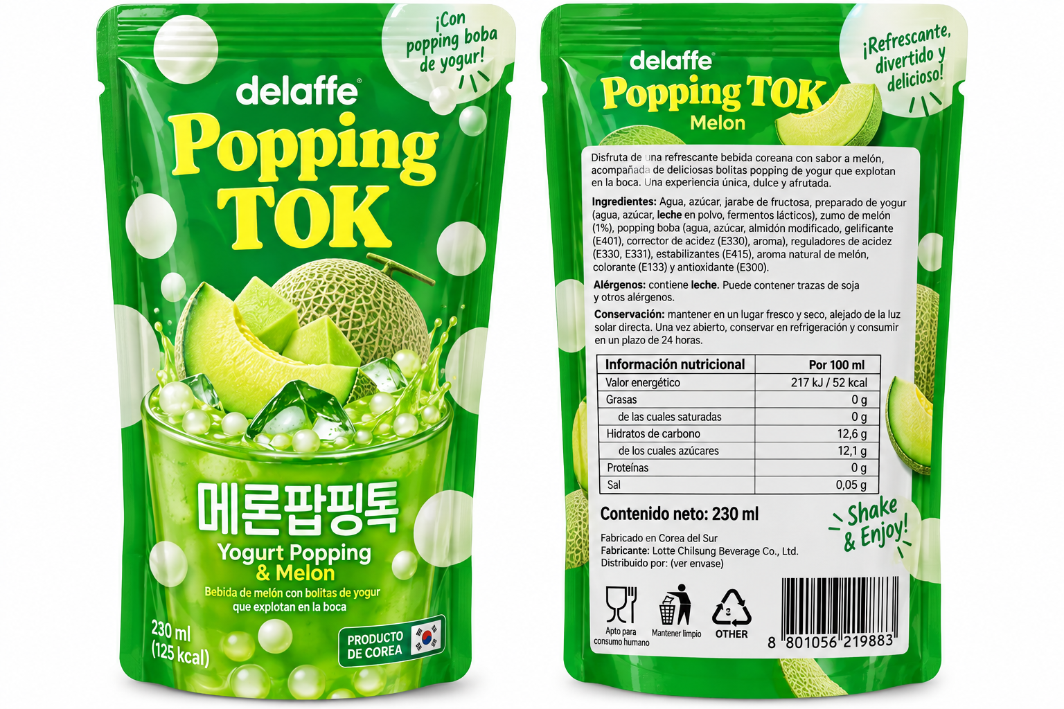 Delaffe Melon Popping 230ml - Imagen 2