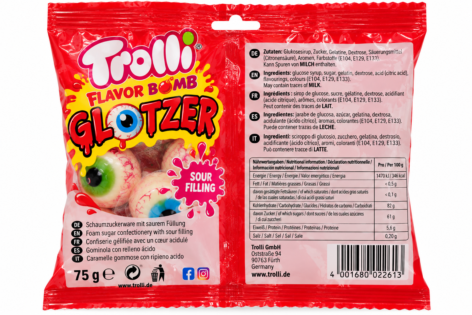 Trolli Flavor Bomb Glotzer 75g - Imagen 2