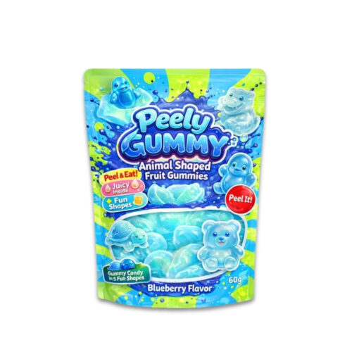 Peely Gummy Animal Shaped Blueberry 60g 🫐🐼