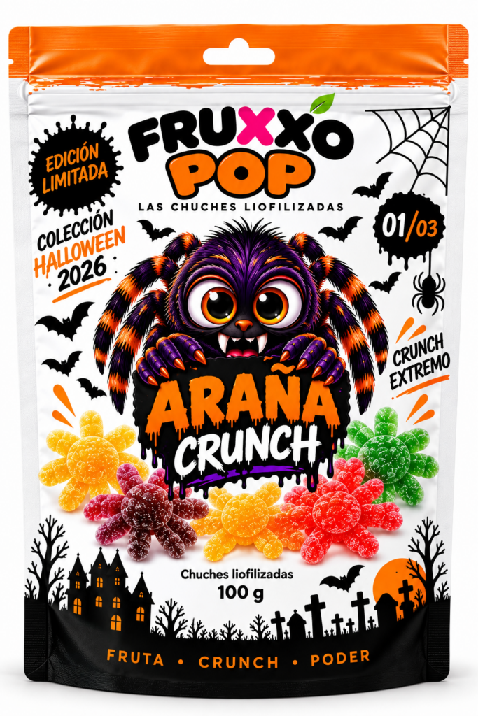 🕷️FruXXO POP Araña Crunch 100g – Edición Halloween Limitada